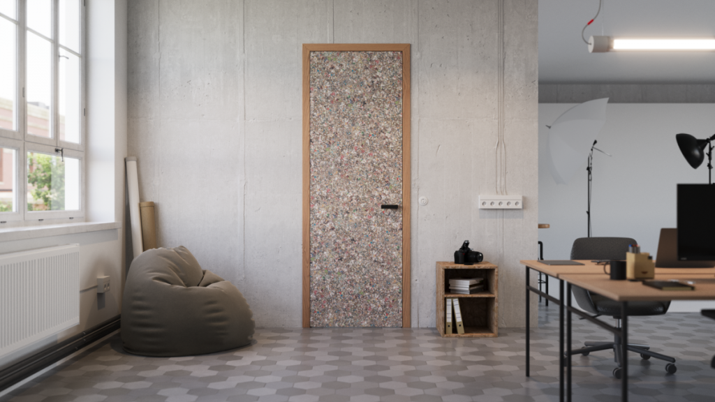 Türen aus recycelten Getränkekartons