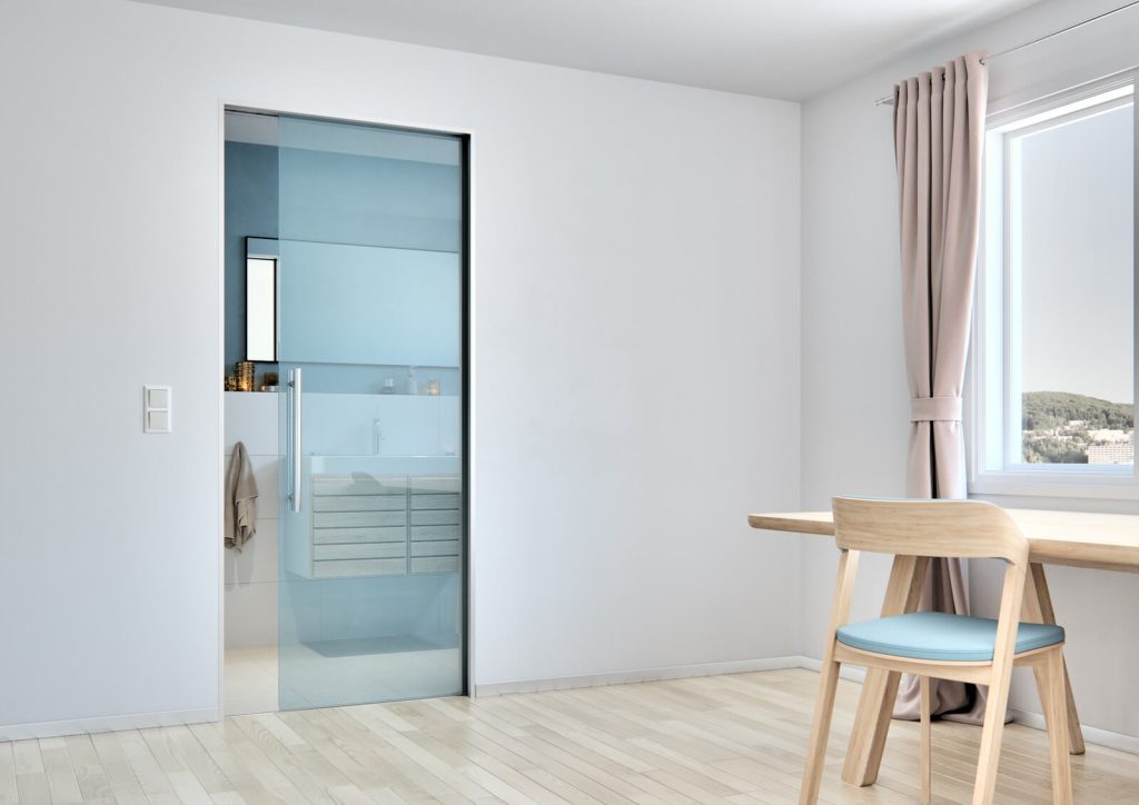 Eleganz auf Schienen – Glasschiebetür mit Stil