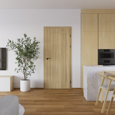 CPL Türdekore im Japandi-Stil